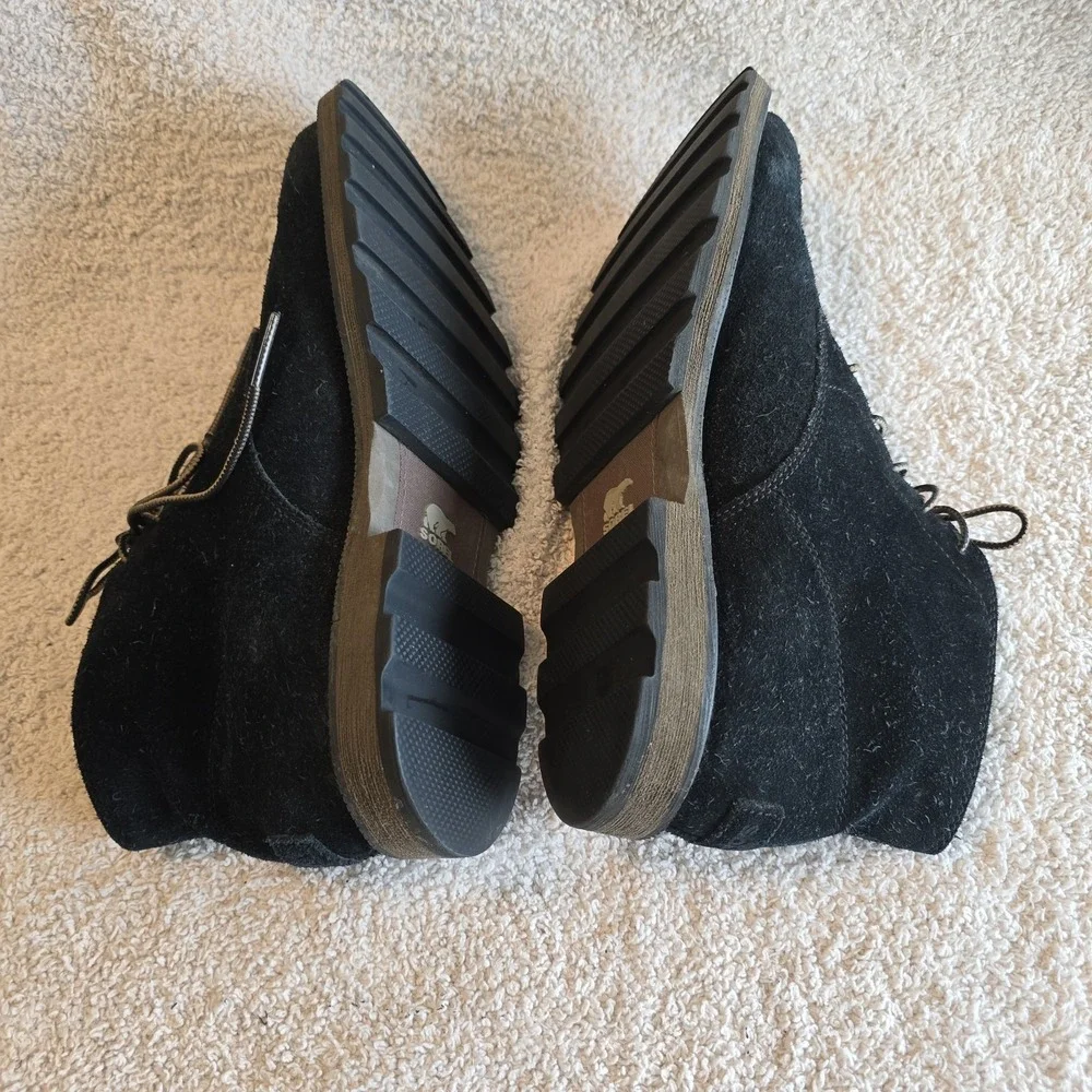 Sorel Men's Black Ankle Boots Madson II Chukka Suede NM2281‎ Sz 8.5